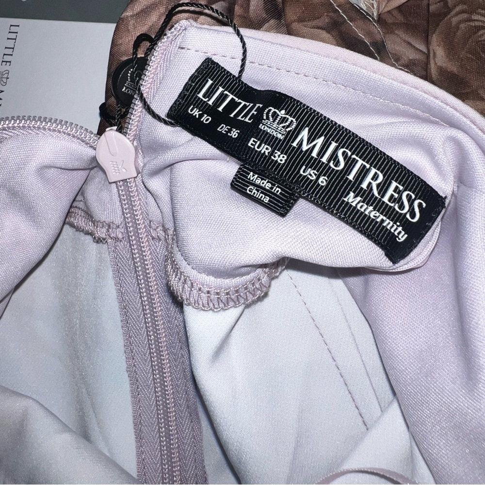 BRAND NWT Little Mistress Lavender & Blue floral dress size 6 - Picture 5 of 11